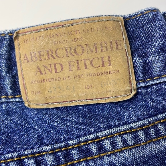 Abercrombie&Fitch Y2K Cropped Rolled Hem Jeans Size 4 Button Fly Mid Rise - Picture 8 of 14